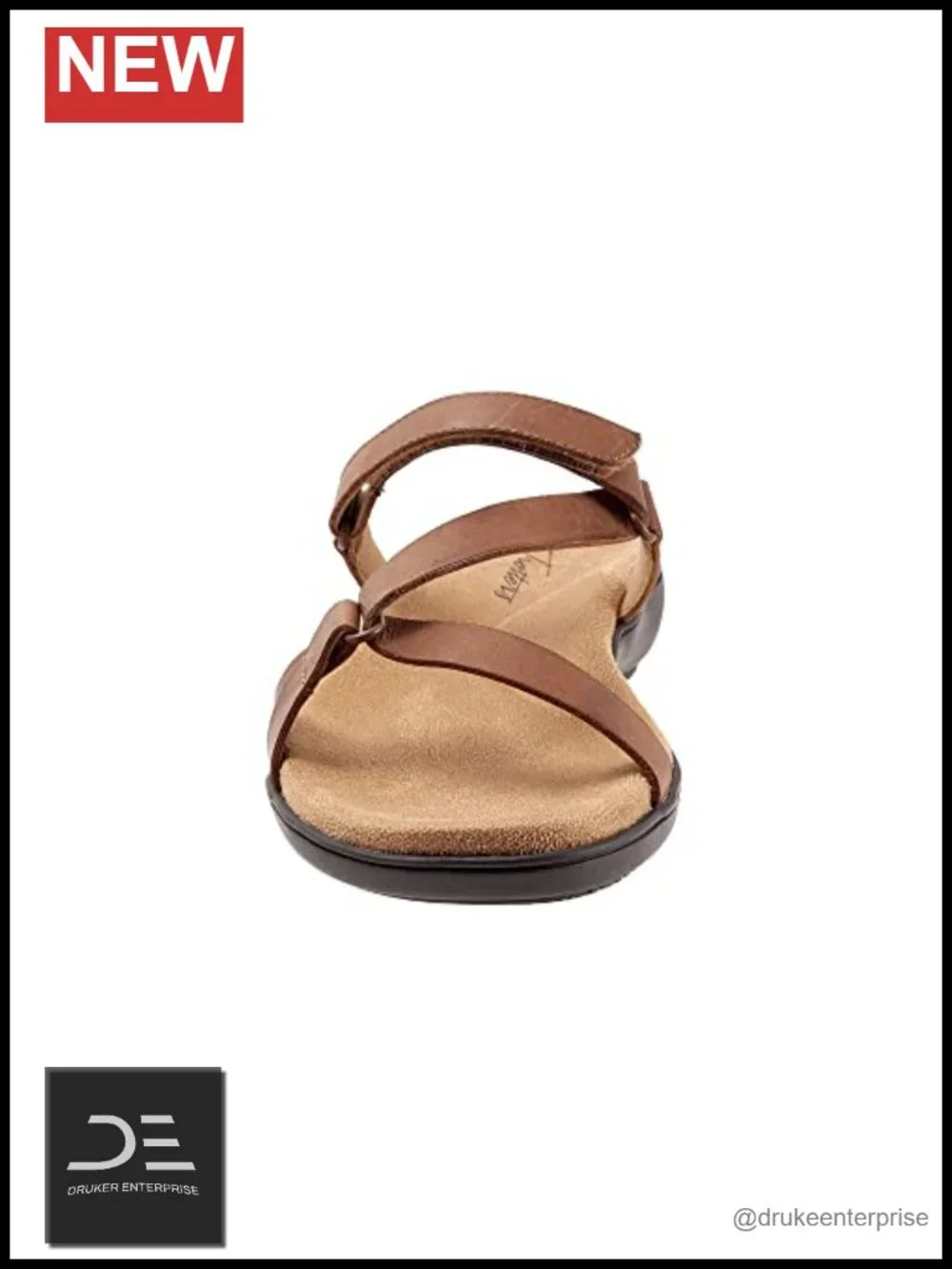 Women's Leather Platform Sandals Slingback Slip On Cushioned